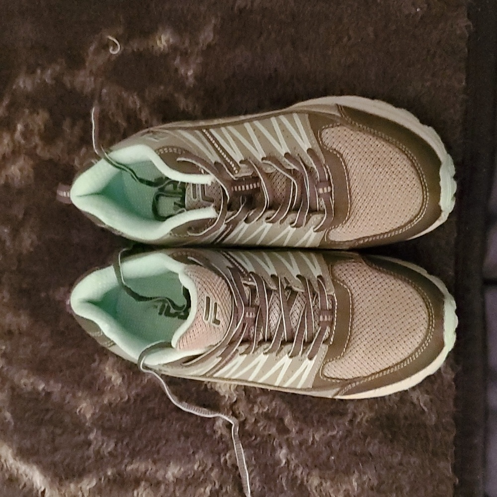 Fila brand gray with mint green accents.  Size 8.